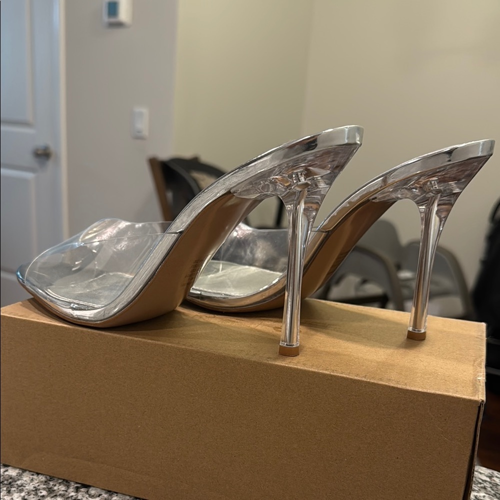 Steve Madden Peach Clear mules - Picture 4 of 7